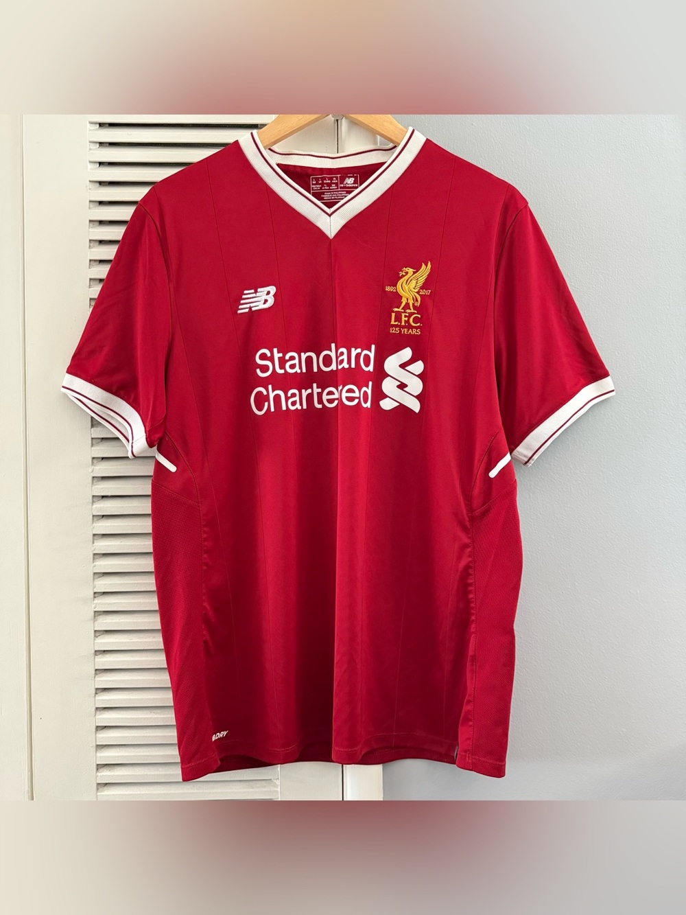 New Balance Liverpool FC Anniversary 2017/ 2018 Red and White Home Jersey Large